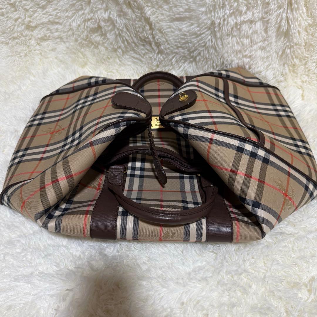 【値下げ中】Burberry ボストンバッグ 大容量 ノヴァチェック バーバリー