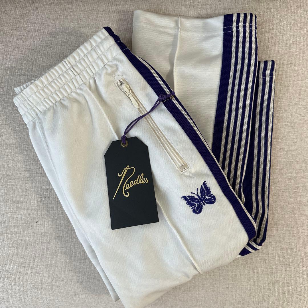 Needles ホワイト×パープル　トラックパンツ　公式購入　タグあり　ナロー