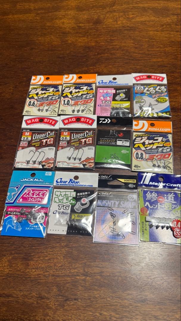 アジング・メバリング等　ライトゲーム用ジグヘッド　ワームセット　未使用品