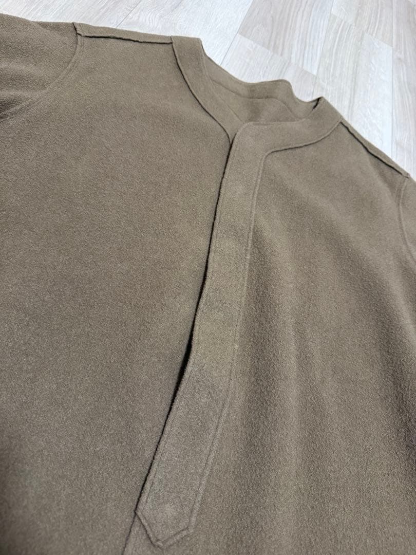 BRU NA BOINNE ウールカシミアベースボールシャツ　ブルーナボイン　茶