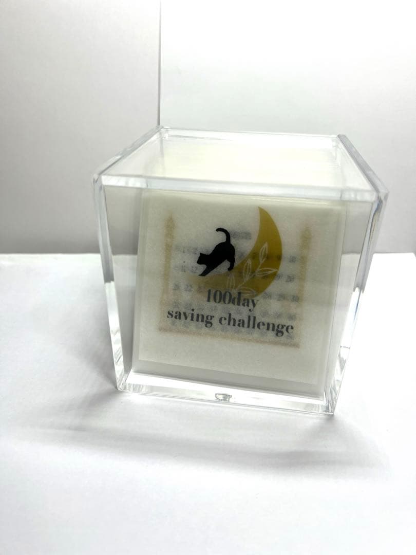 100日リフィル＊猫＊月＊貯金＊ saving＊韓国＊BOX付き