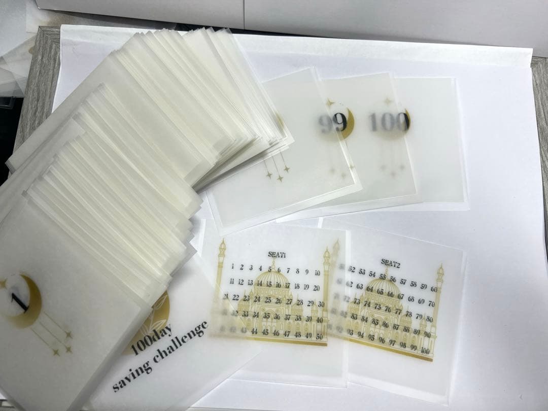 100日リフィル＊猫＊月＊貯金＊ saving＊韓国＊BOX付き