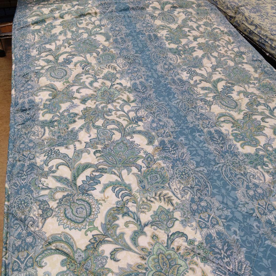 超軽量敷き布団羊毛三層式シングルブルー