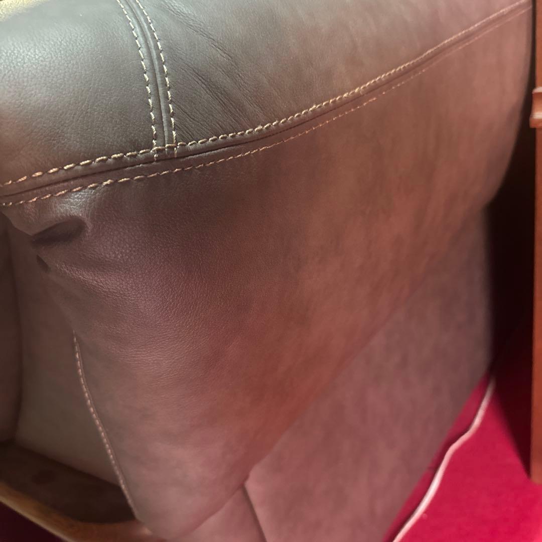 イーストウッド　ブラウン レザー3人掛けソファ