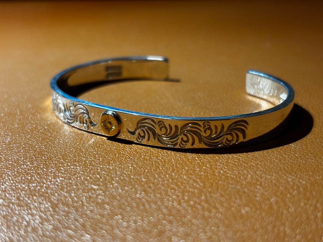 Arizona Freedom 唐草バングル 7mm幅　 k18 太陽神