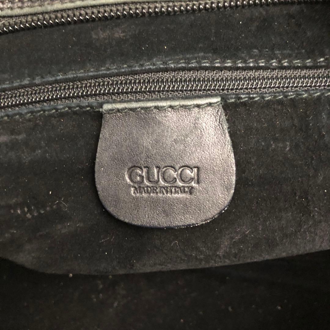★GUCCI★レザーミニボストンバッグ ゴールド ブラック