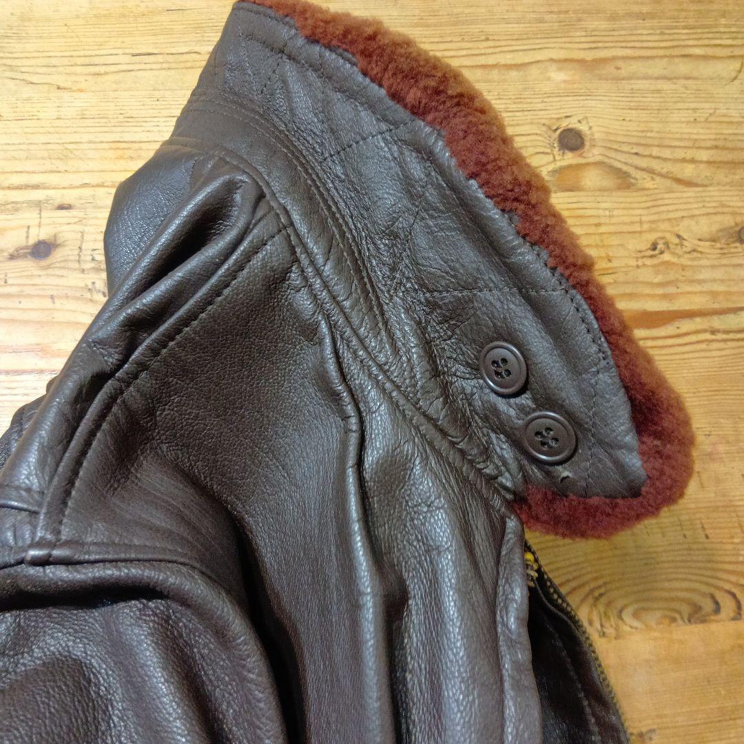 k*3様 米軍実物 G-1フライトジャケット レザージャケット 茶ボア ゴートハ