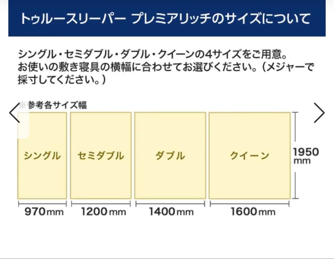 トゥルースリーパー プレミアリッチ ダブルサイズ 低反発マットレス