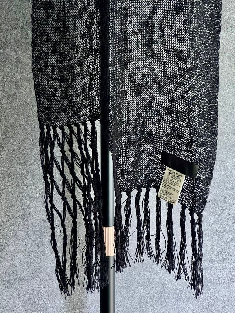 入手困難ヨウジヤマモト　ワイズY's ブラックフリンジストール　マフラー