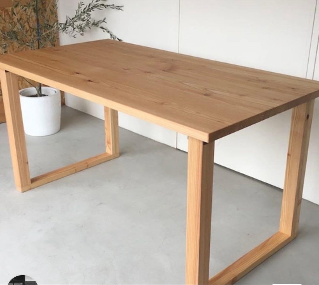 【良品】無垢材ダイニングテーブル120×60cm