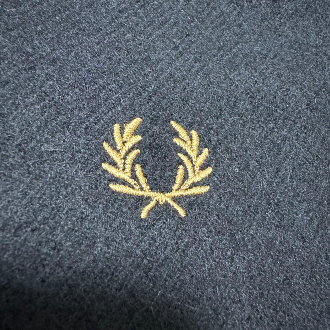 新品未使用 フレッドペリー マフラー 羊毛100% ブラック ユニセックス 秋冬