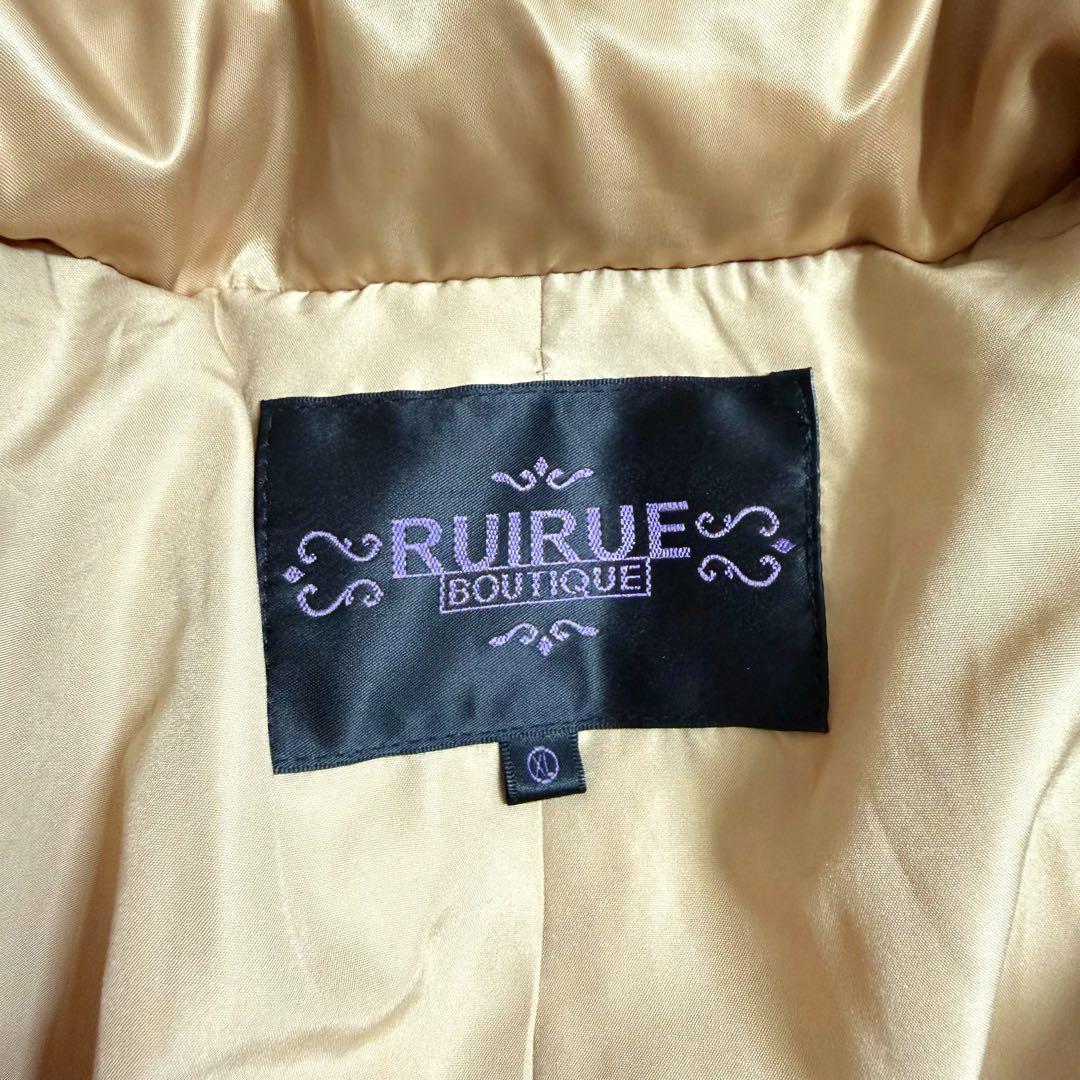 美品♪ XL・LL ルイルエブティック 金ジップ金ボタン ダウンコート