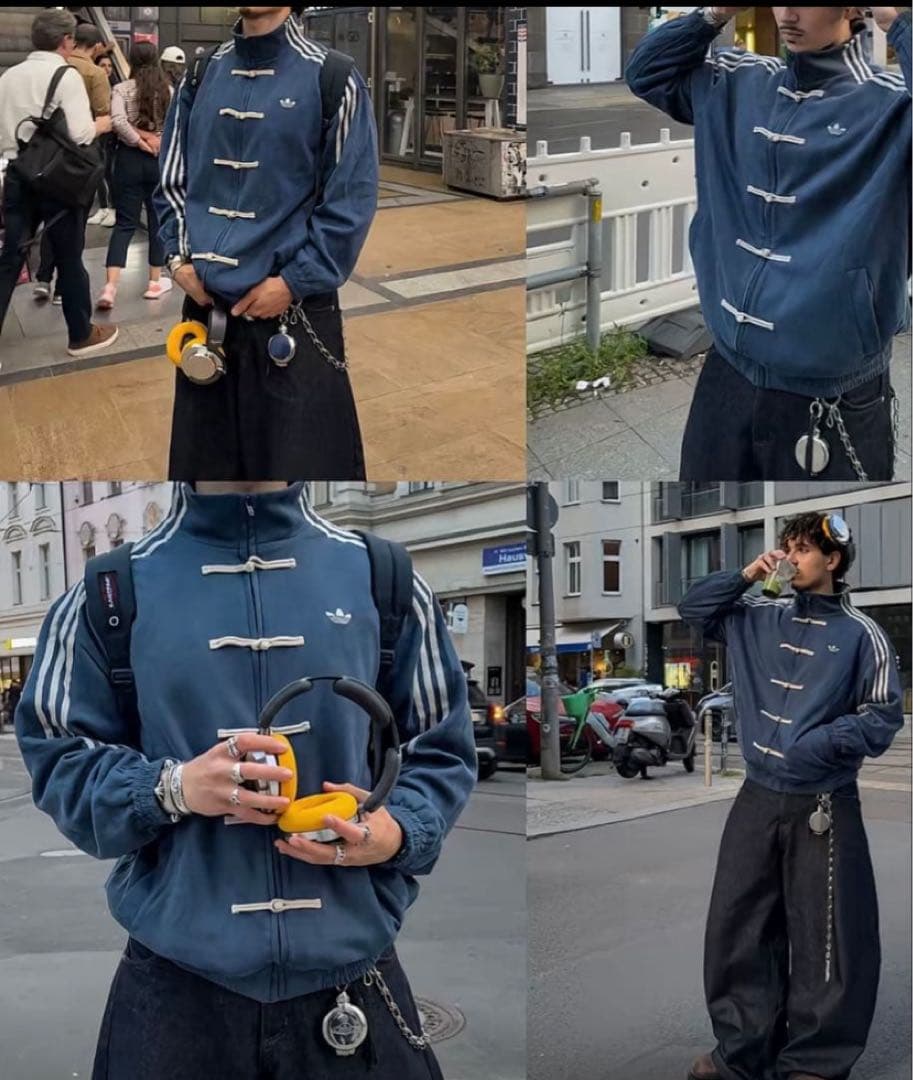 adidasアディダス 中国限定 蛇年トラックジャケット ネイビー L訳あり