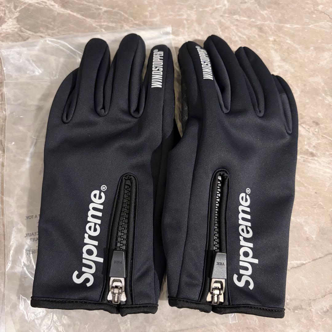 25fw Supreme WINDSTOPPER Zip Gloves手袋 M