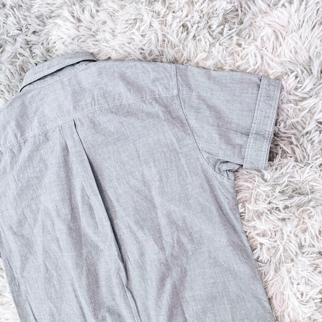 ☆新品未使用品☆マーガレットハウエルMHL半袖シャツ　グレー　Ｍ　コットン100