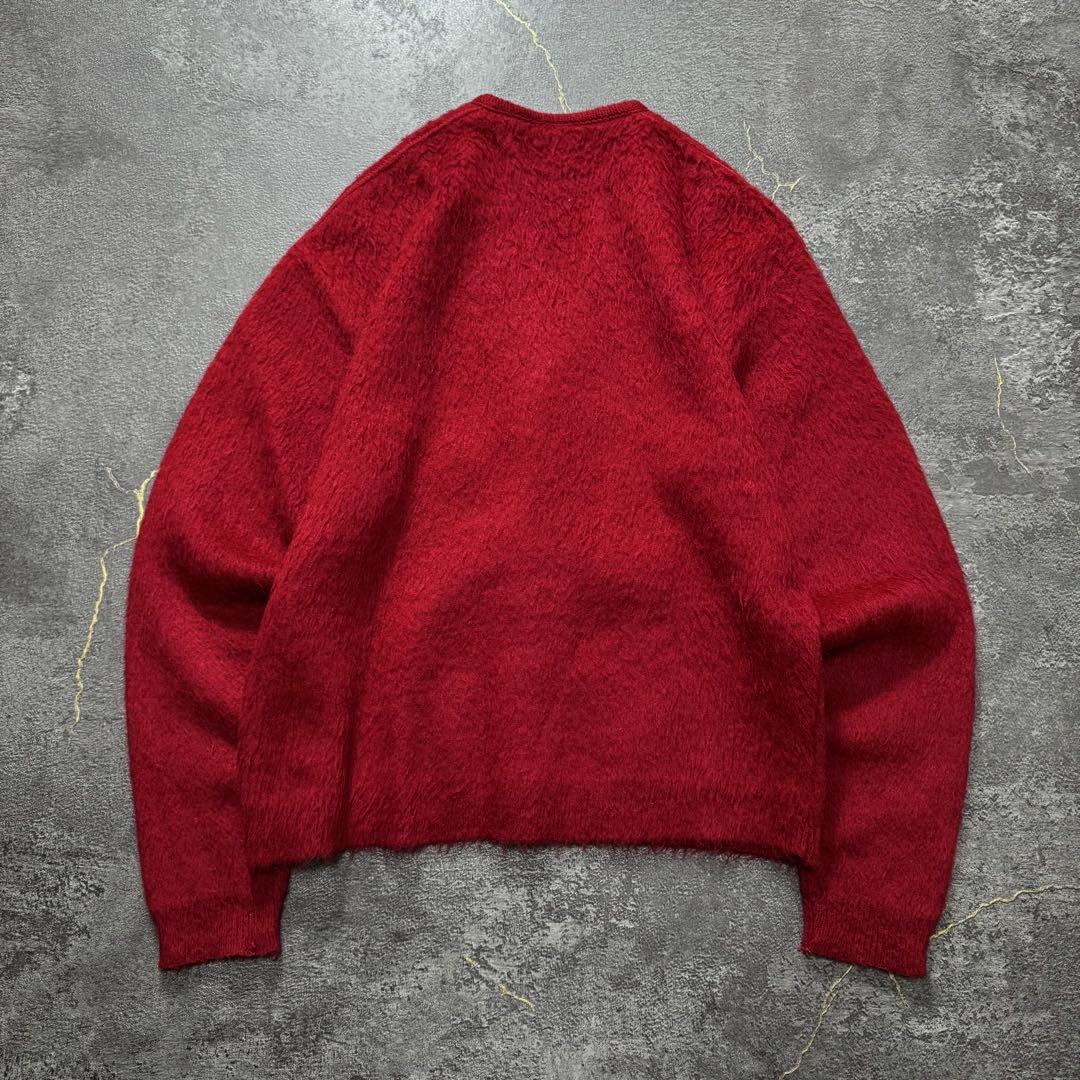 60sビンテージモヘアカーディガンXLバーガンディワインレッドシアーズsears
