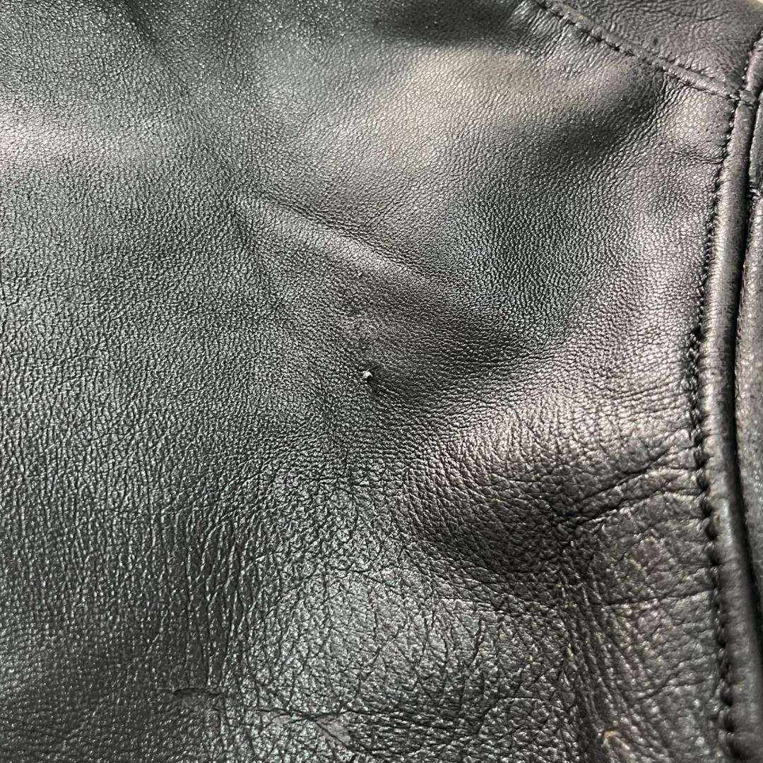 50s 60s フレンチ コルビジェジャケット レザージャケット ブラック