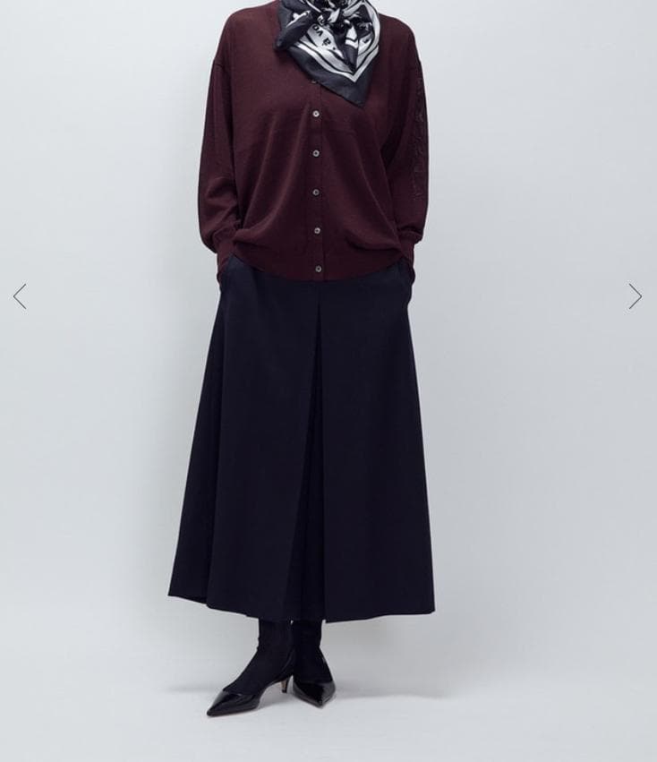 新品 ★半額★1er プルミエ アロンディスモン ウールサテンキュロットパンツ