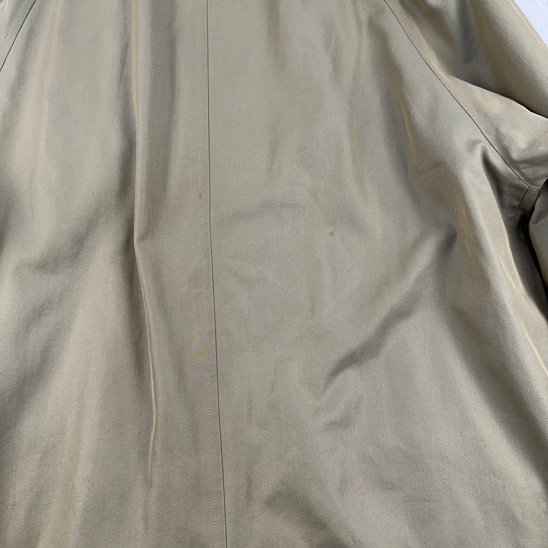 バーバリー　ノバチェック　ロングステンカラーコート チェック柄　カーキ　L