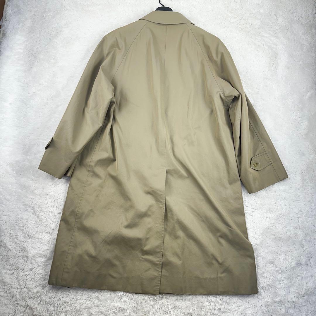 バーバリー　ノバチェック　ロングステンカラーコート チェック柄　カーキ　L