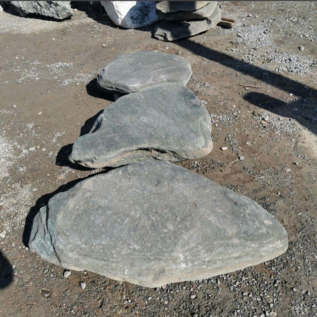 群馬産　青平石　3石セット　庭石　石 鑑賞石　庭　坪庭　ガーデニング