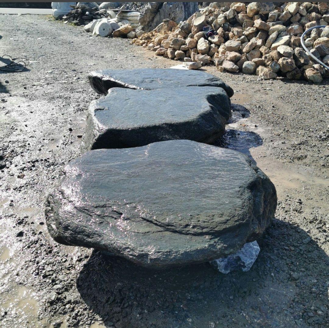 群馬産　青平石　3石セット　庭石　石 鑑賞石　庭　坪庭　ガーデニング