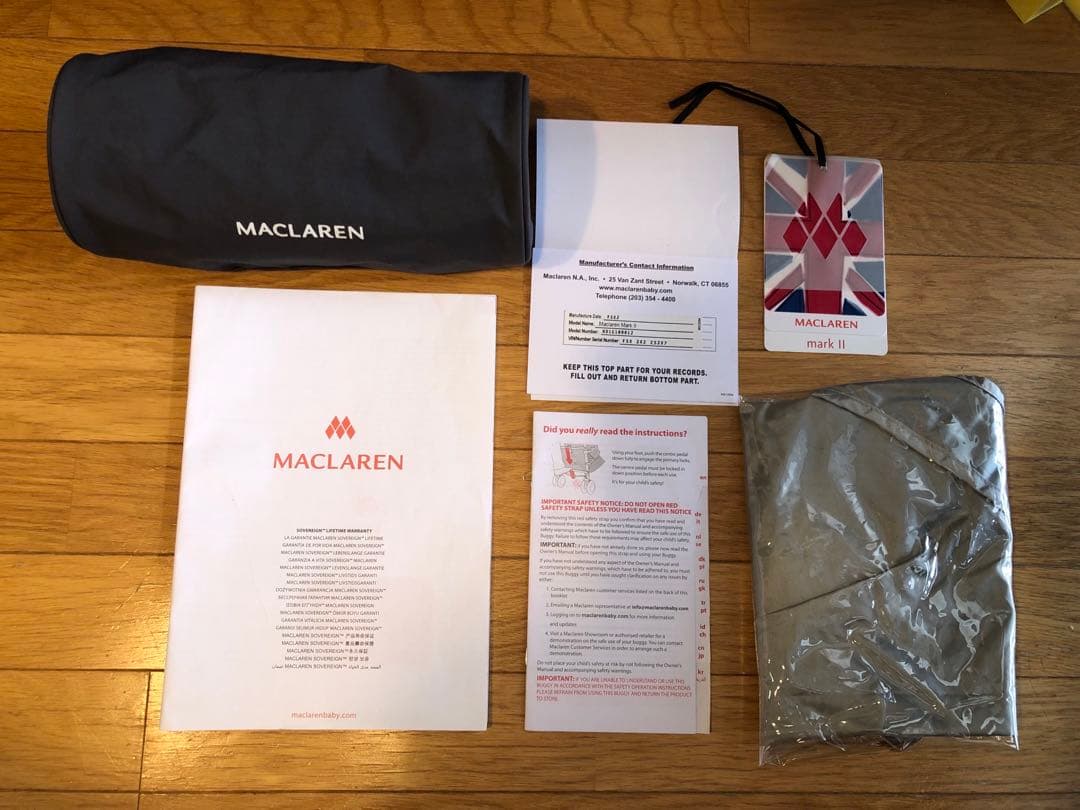 MACLAREN Mark Ⅱ ベビーカー　B型レインカバー　タイヤカバー付き