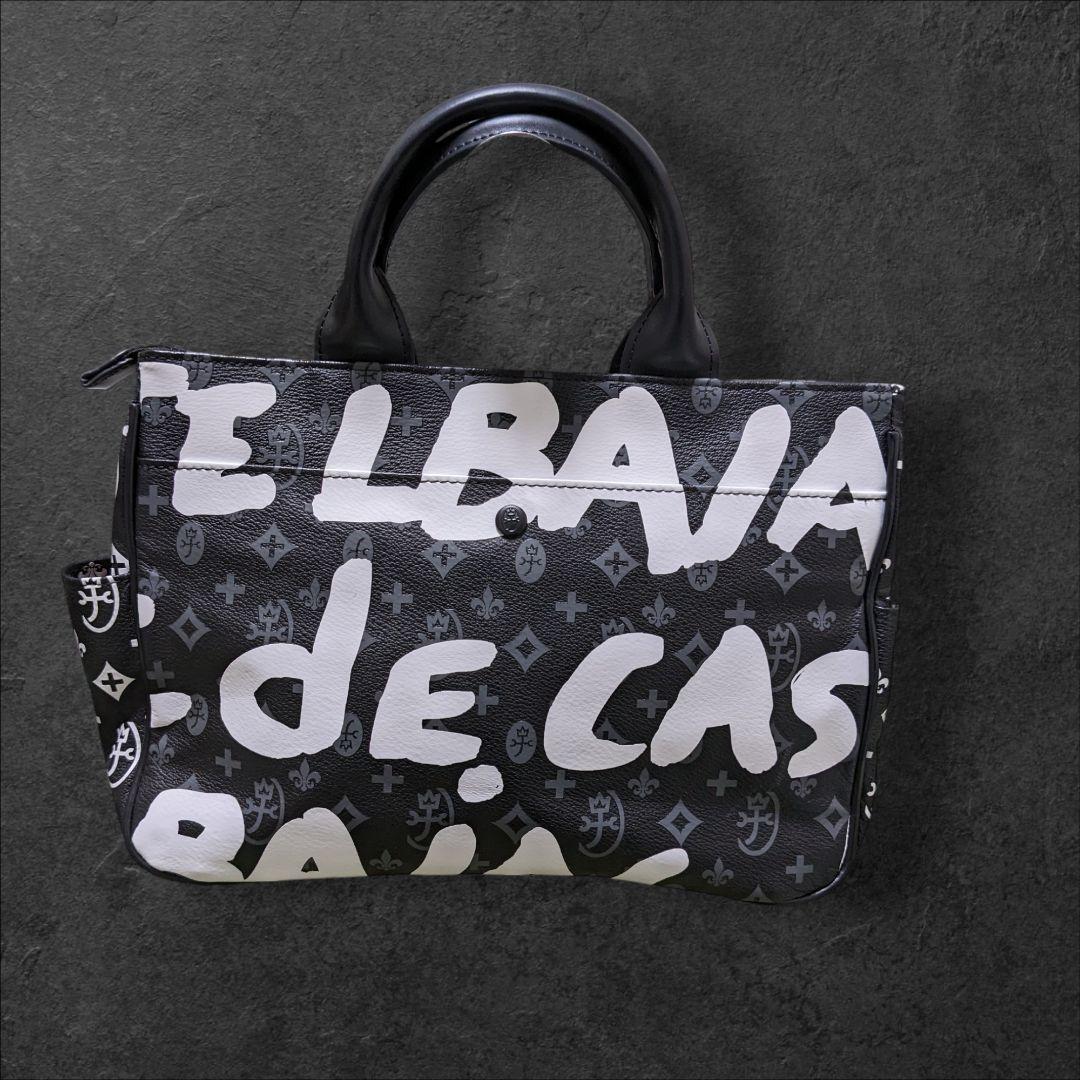 未使用級 カステルバジャック ヤリス ハンドバッグ ミニ レザー ブラック