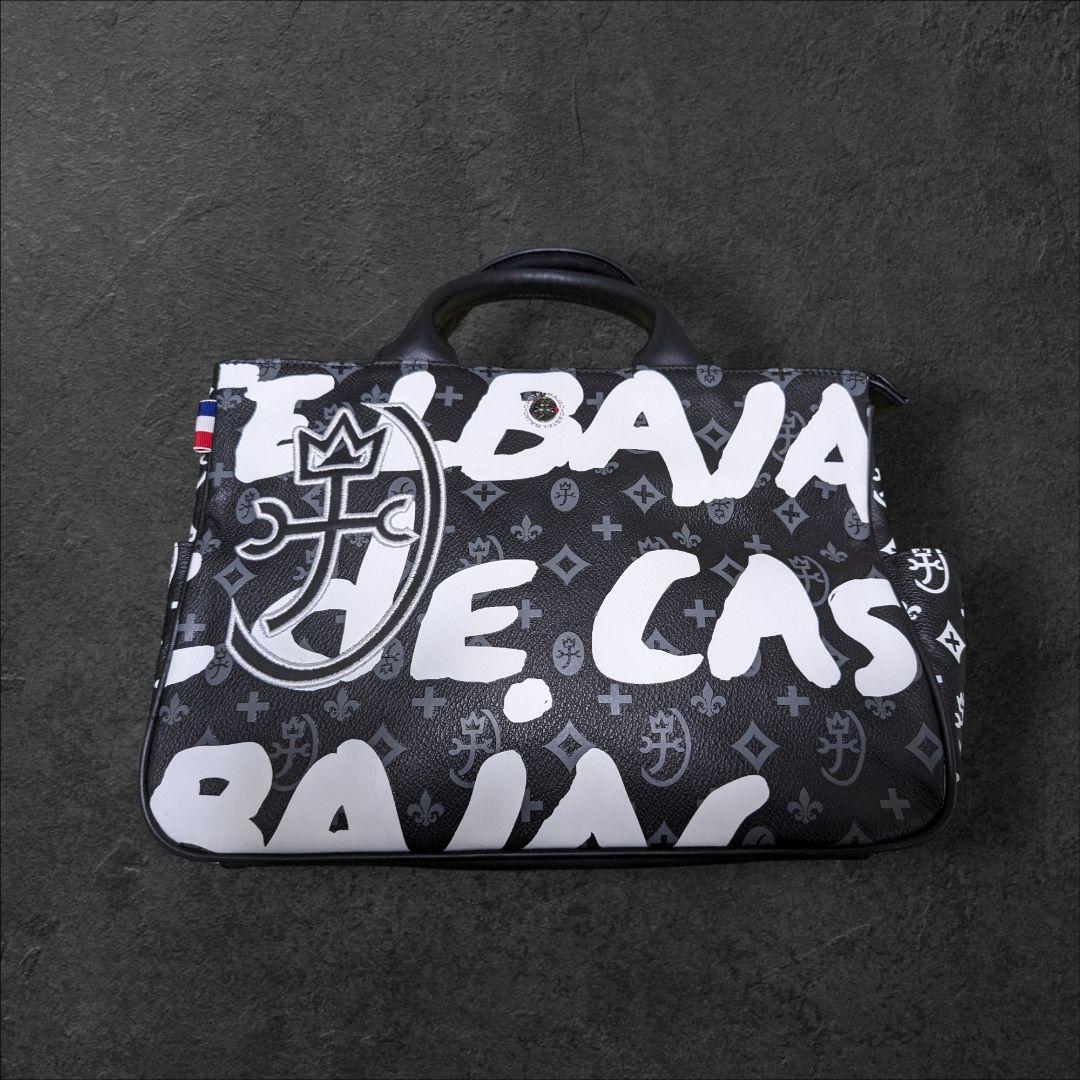 未使用級 カステルバジャック ヤリス ハンドバッグ ミニ レザー ブラック