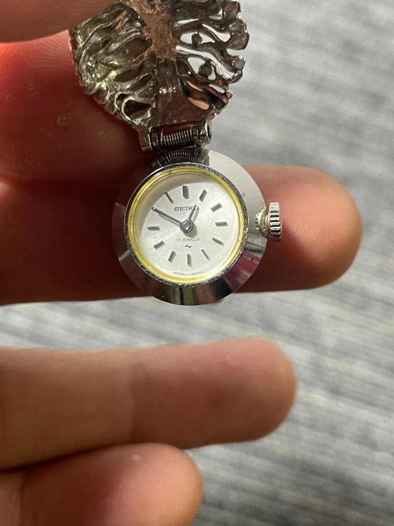 希少◆SEIKO リングウォッチ 手巻き 時計 アンティーク 指輪◎稼働◆美品