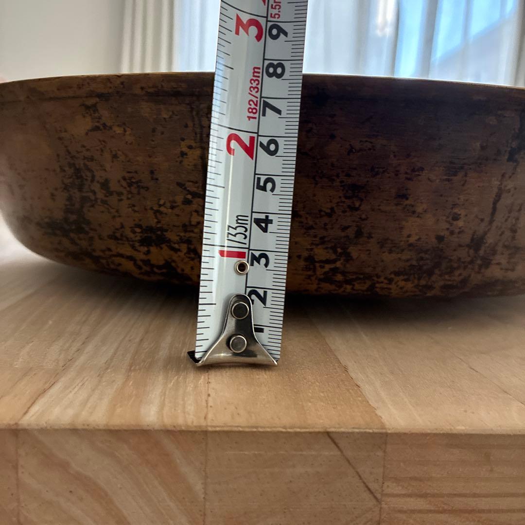 希少　平井鋳造所　砲金鍋　35㎝　天ぷら鍋　刻印あり　黒ずみ有　業務用