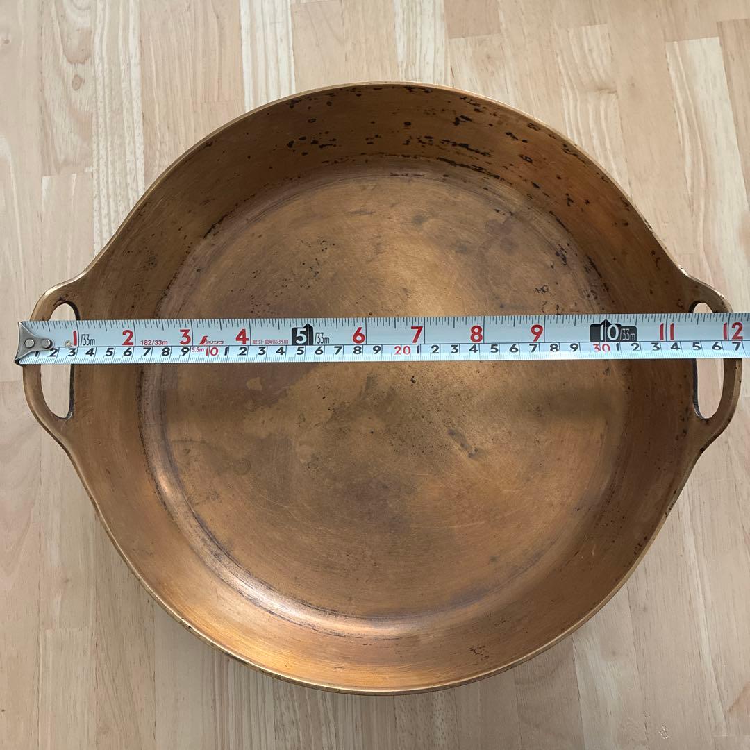 希少　平井鋳造所　砲金鍋　35㎝　天ぷら鍋　刻印あり　黒ずみ有　業務用
