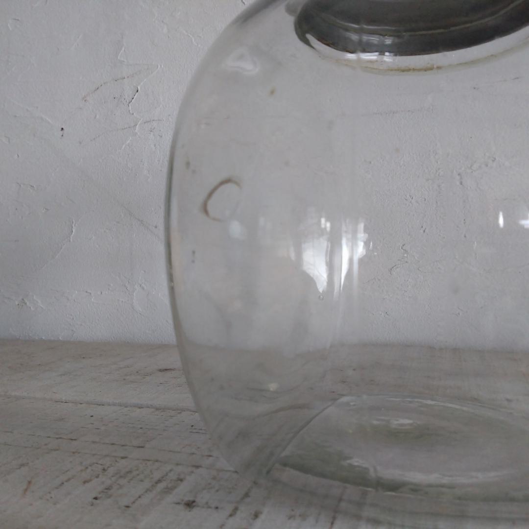 古い菓子瓶　昭和レトロ　ガラス瓶　蓋付　希少