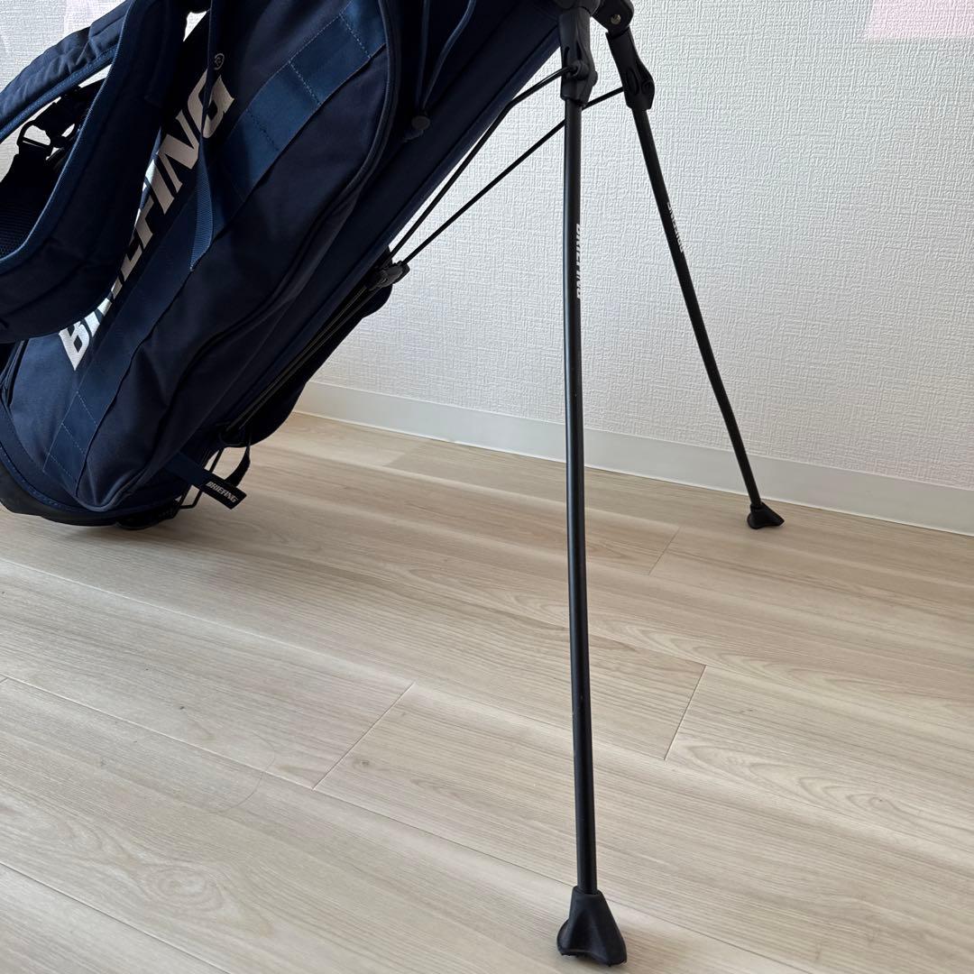 ブリーフィング　キャディバッグ　ショルダー式　スタンド式　軽量　ネイビー　紺