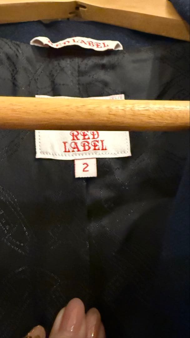 ヴィヴィアンvivienneラブ襟ネイビー サイズ2 ジャンプスーツコート