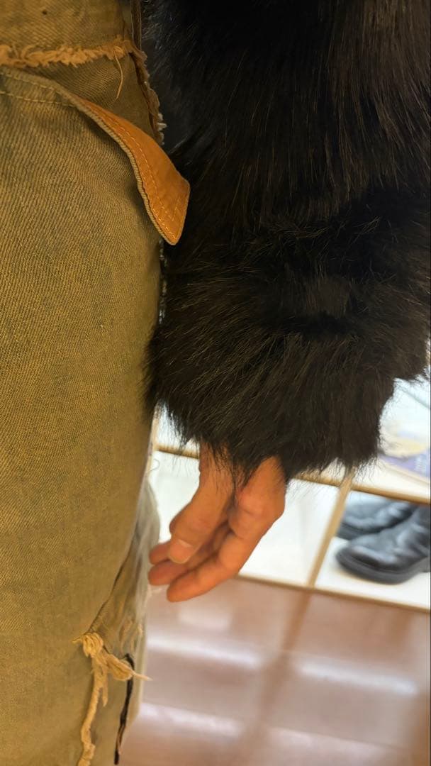 ジャケット・アウター entire studios VICINITY FUR CROP BLACK S