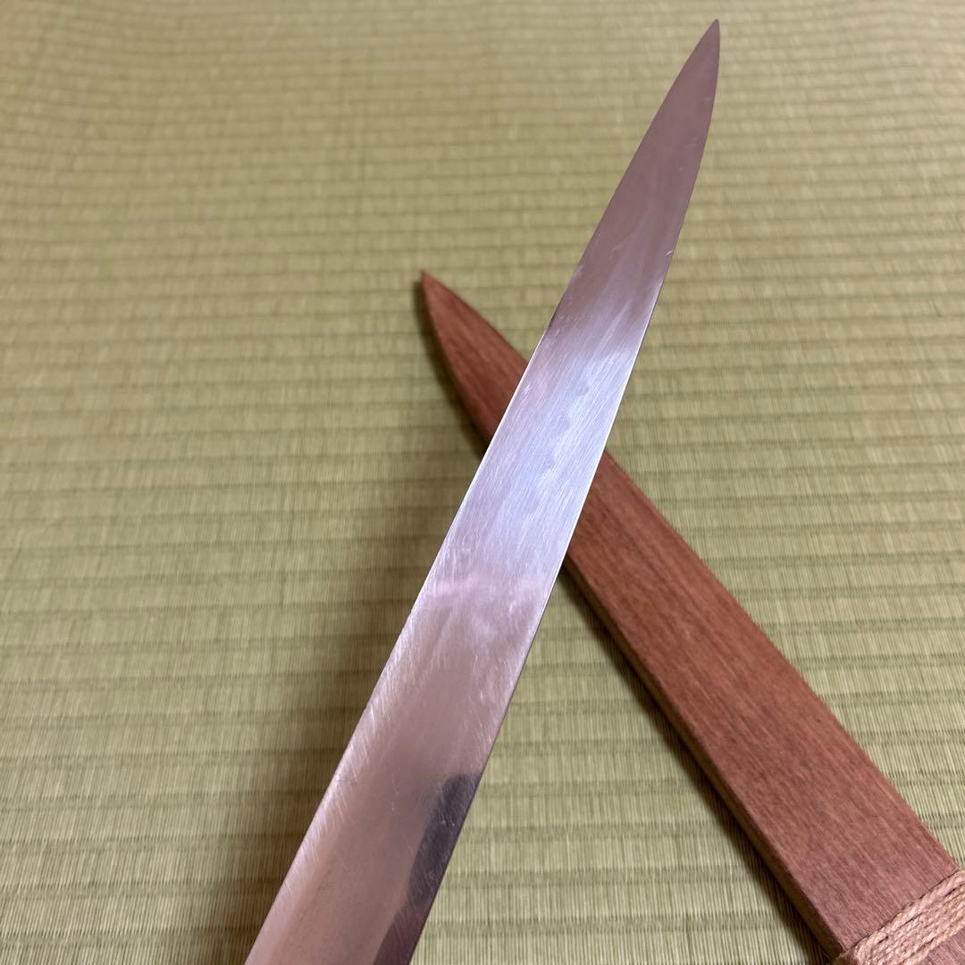 堺一文字忠国　本焼　柳刃　包丁　和包丁　尺一　鞘付き　黒水牛八角柄　刺身　波紋