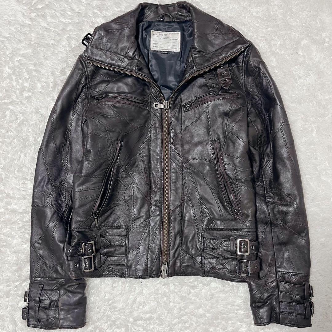 Y2K archive ラムレザージャケット パンク グランジ ギミック 短丈