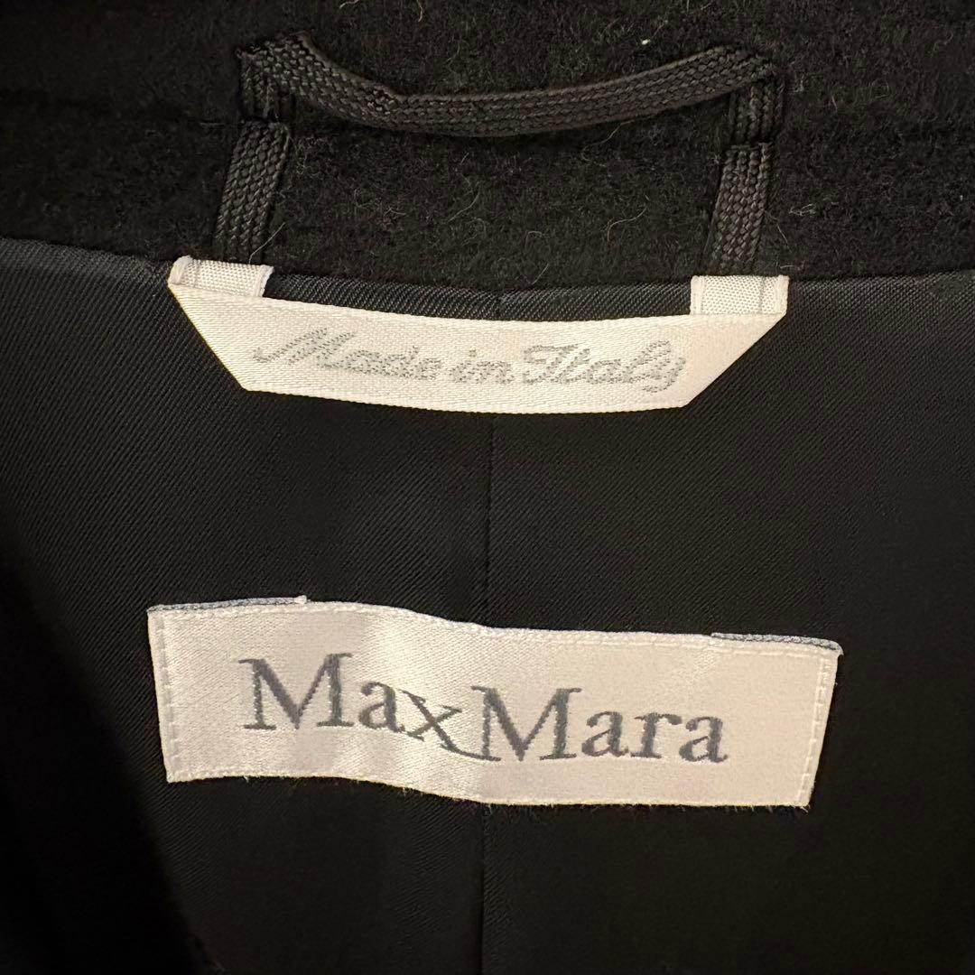 か*ゆ様 未使用タグ付◎MaxMara 白タグ マキシ丈コート カシミヤ混 ステ