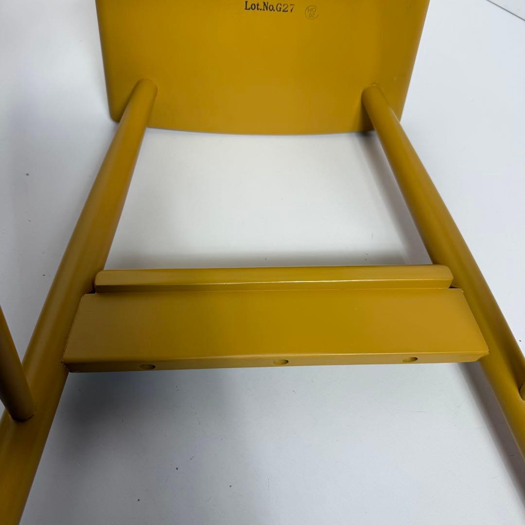 ベルメゾン　ハイチェアー　椅子　子ども　ダイニング　イエロー　ウィンザーチェア