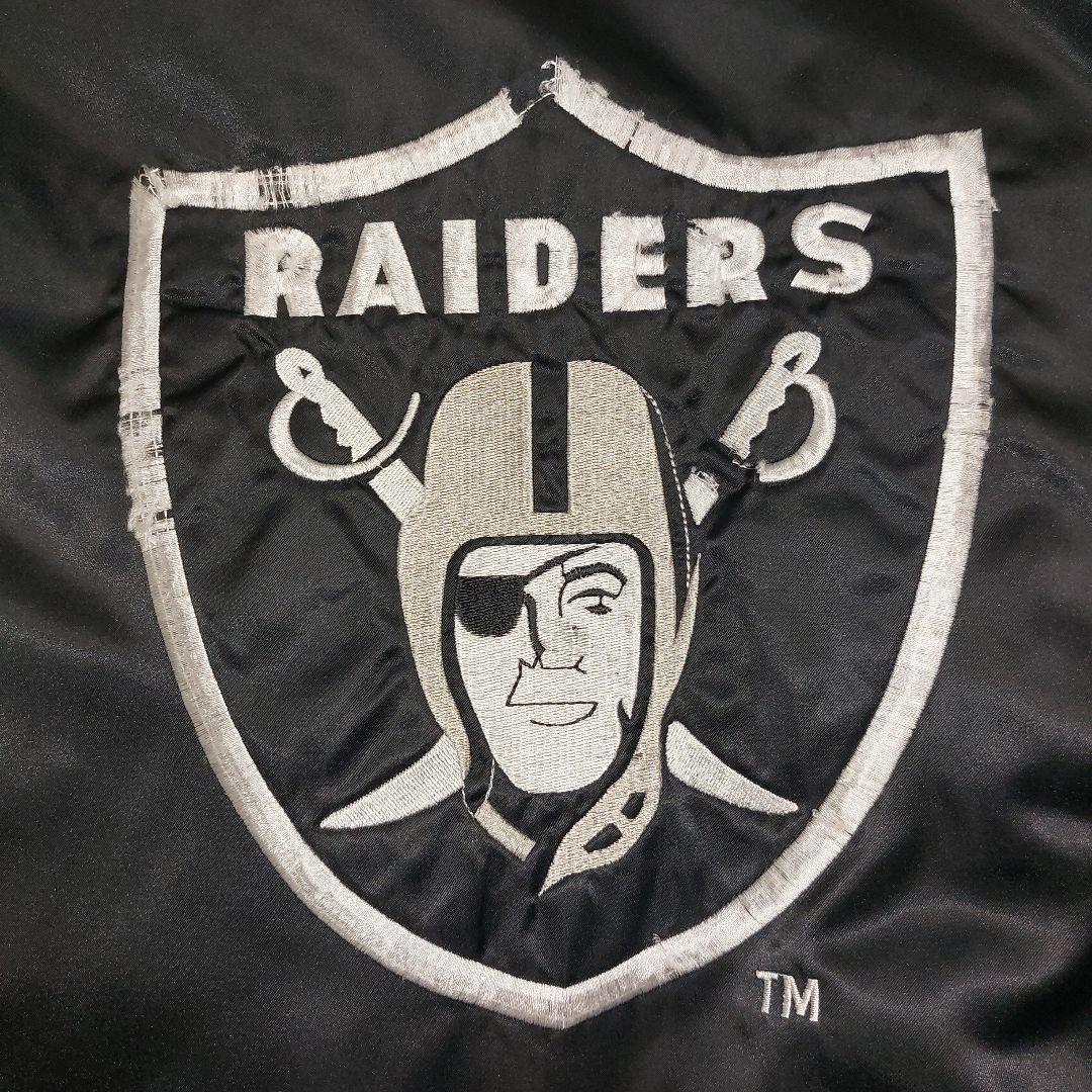 NFL RAIDERS 背面ビッグロゴ刺繍 中綿 スカジャン ブラック