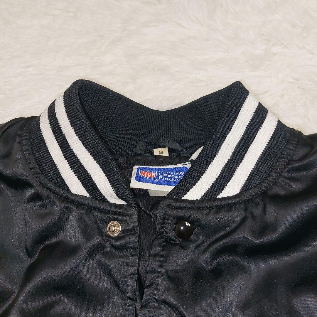 NFL RAIDERS 背面ビッグロゴ刺繍 中綿 スカジャン ブラック