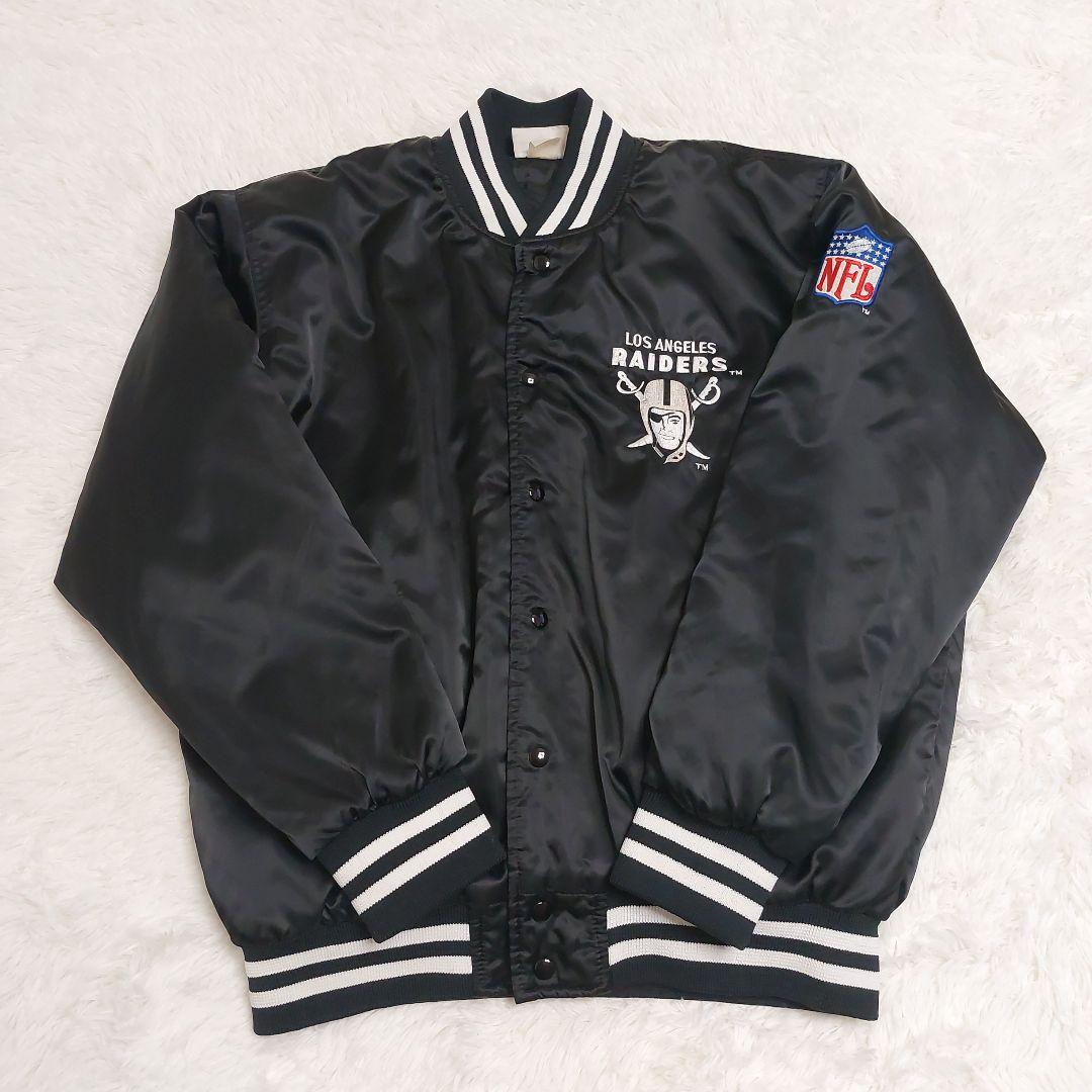 NFL RAIDERS 背面ビッグロゴ刺繍 中綿 スカジャン ブラック