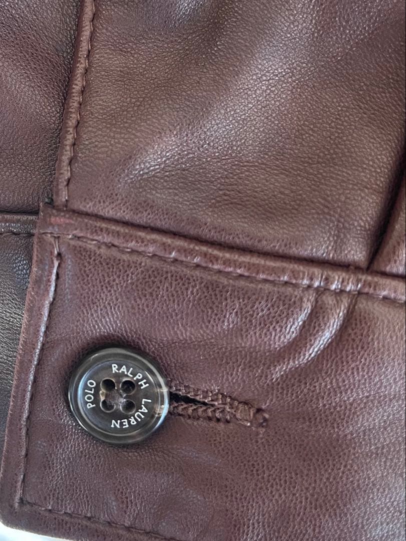 90s ポロバイラルフローレン 本革 スウィングトップ ブラウン ポニー刺繍