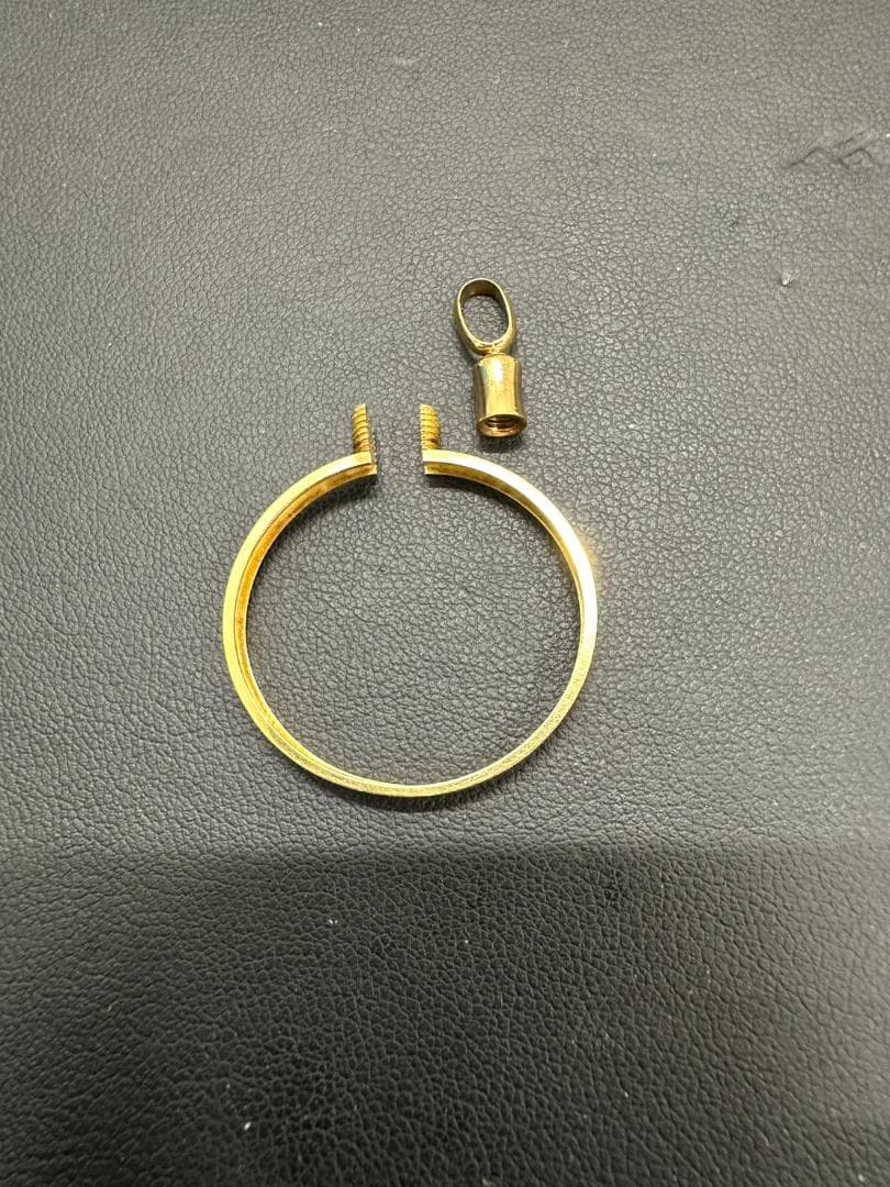 K18 18金 　純金の金貨用 ペンダントトップ 枠 約2.2グラム