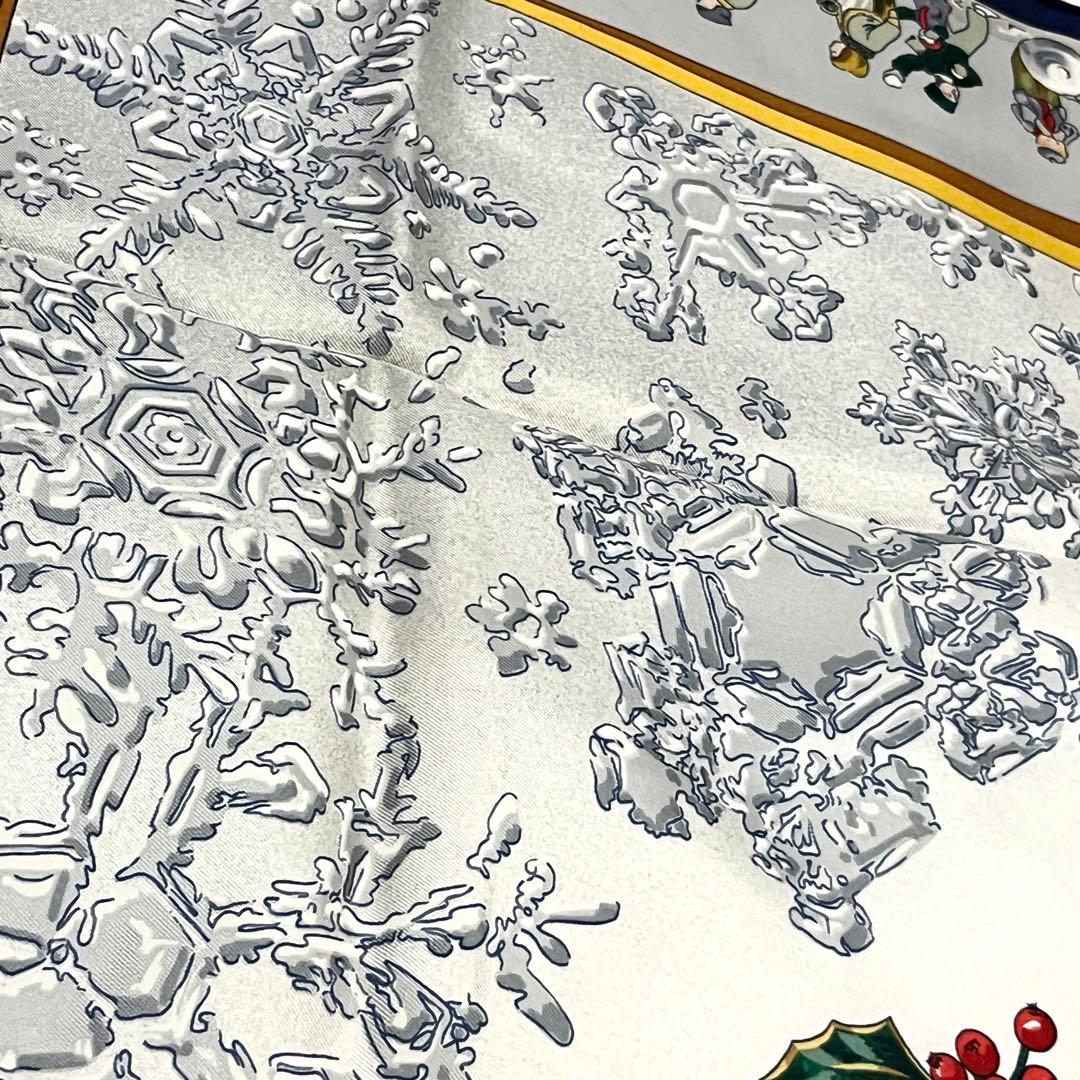 名作✨極美品✨HERMES エルメス スカーフ シルク カレ90 去年の雪