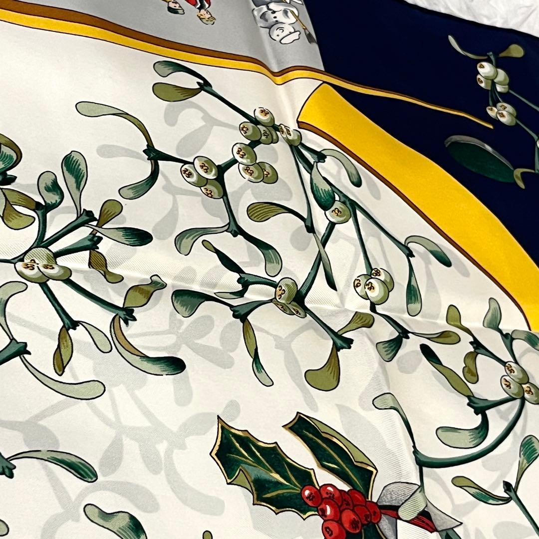 名作✨極美品✨HERMES エルメス スカーフ シルク カレ90 去年の雪