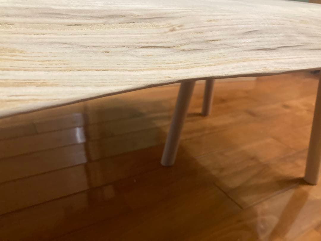 送料込Japanese modern TAMOタモの優雅なこだわりテーブル一枚板