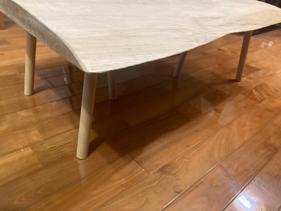 送料込Japanese modern TAMOタモの優雅なこだわりテーブル一枚板