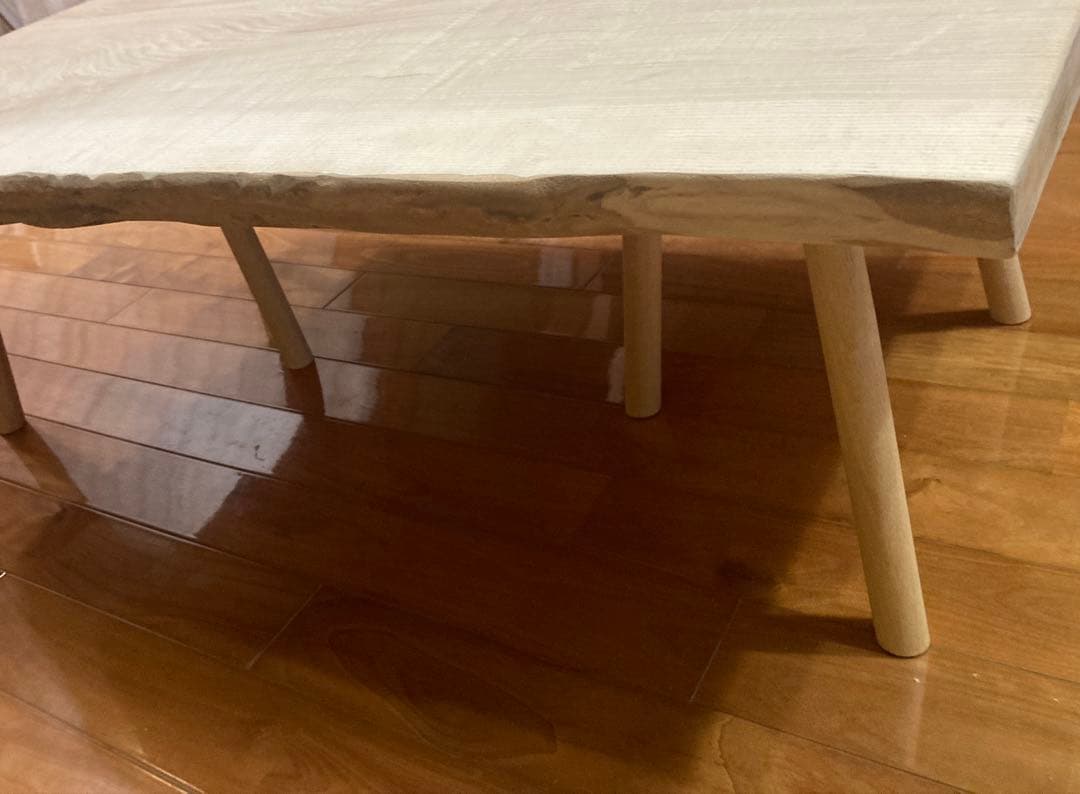 送料込Japanese modern TAMOタモの優雅なこだわりテーブル一枚板